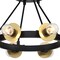 Designers Fountain Harmoni 16 in. 8-Light Matte Black Industrial Semi Flush Mount with Brushed Gold Accents D313C-SF-MB - alternate 2